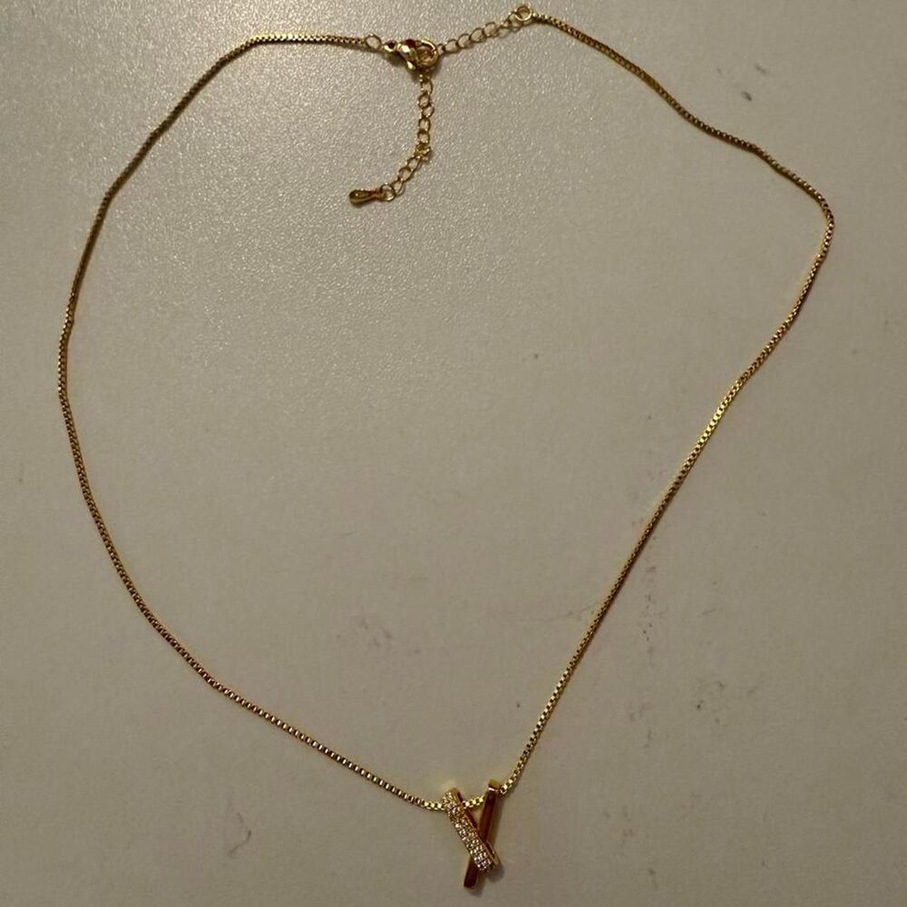 Gold Necklace- stamped sterling silver Medium length